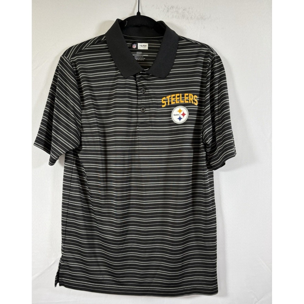 NFL team apparel polo shirt size M pittsburgh steelers golf football